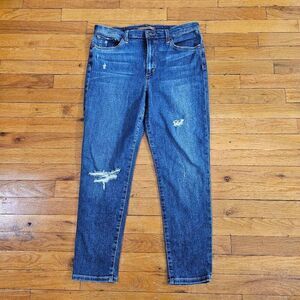 Joe's High Rise Crop Jeans Women's Size 31 Straight Distressed Jeans
